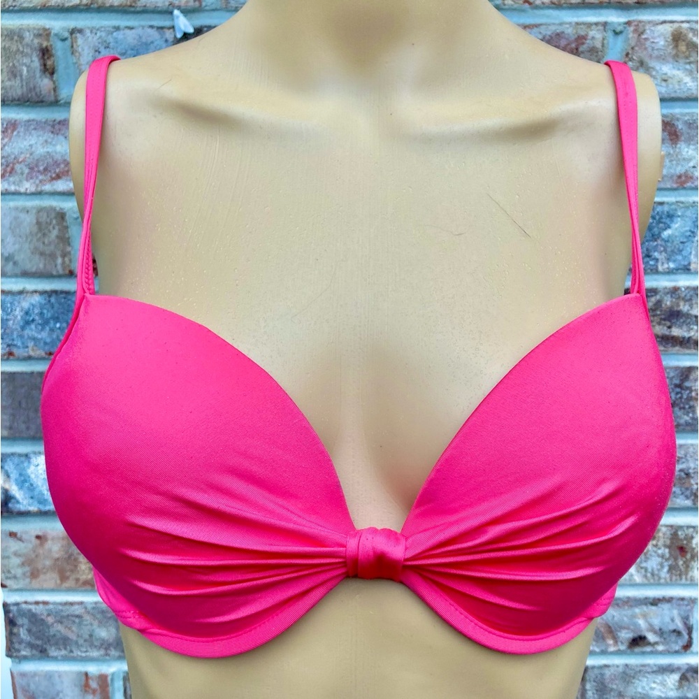 Bright Neon Pink Apt.9 Push-up Bikini Swim Top - Picture 3 of 8